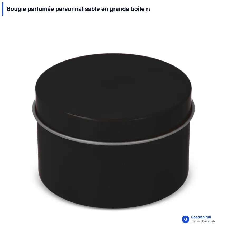 Bougie parfumée personnalisable en grande boîte recyclée avec logo - Kirtan - Image 8