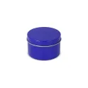 Variante Bleu - Bougie parfumée personnalisable en grande boîte recyclée avec logo - Kirtan