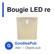 Bougie LED rechargeable personnalisable en verre et cire avec logo - InSideOut Nyelle - Miniature 3
