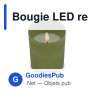 Bougie LED rechargeable personnalisable en verre et cire avec logo - InSideOut Nyelle - Miniature 4