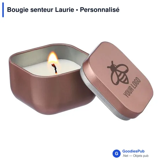 Bougie personnalisable senteur vanille avec logo - Laurie - Image 11