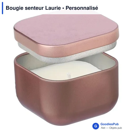 Bougie personnalisable senteur vanille avec logo - Laurie - Image 12