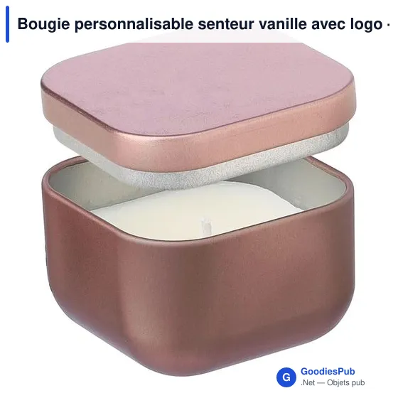 Bougie personnalisable senteur vanille avec logo - Laurie - Image 4