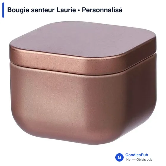 Bougie personnalisable senteur vanille avec logo - Laurie - Image 5