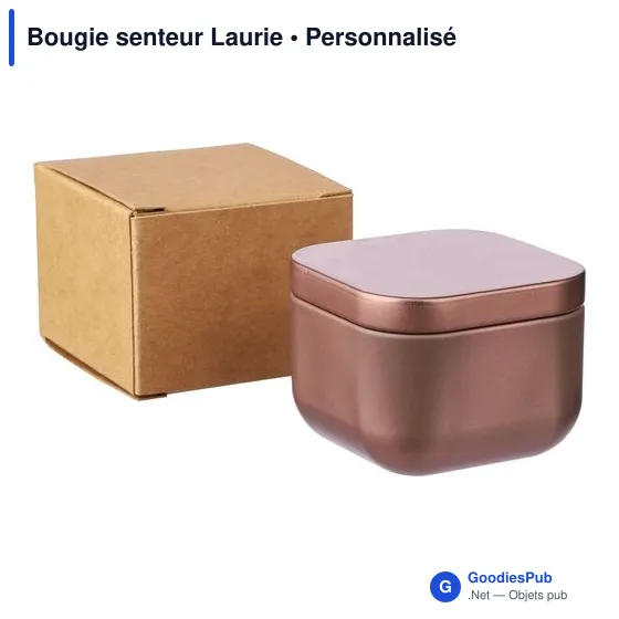 Bougie personnalisable senteur vanille avec logo - Laurie - Image 8