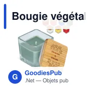 Bougie végétale personnalisable en pot de verre avec logo - Chakra - Miniature 1
