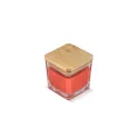 Variante Orange - Bougie végétale personnalisable en pot de verre avec logo - Chakra
