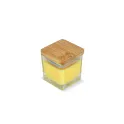 Variante Jaune - Bougie végétale personnalisable en pot de verre avec logo - Chakra