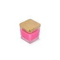 Variante Rose - Bougie végétale personnalisable en pot de verre avec logo - Chakra