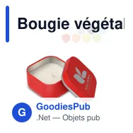 Bougie végétale parfumée personnalisable en étain recyclé avec logo - Ananda - Miniature 1