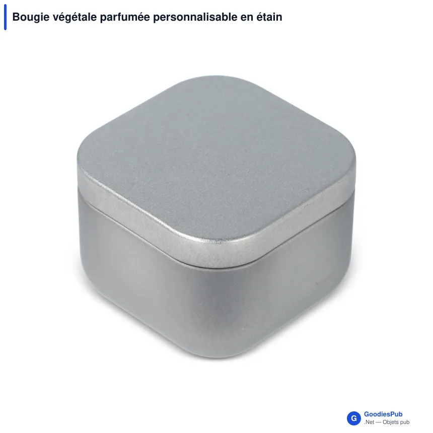 Bougie végétale parfumée personnalisable en étain recyclé avec logo - Ananda - Image 2