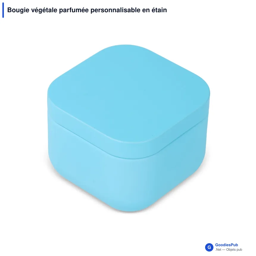 Bougie végétale parfumée personnalisable en étain recyclé avec logo - Ananda - Image 3
