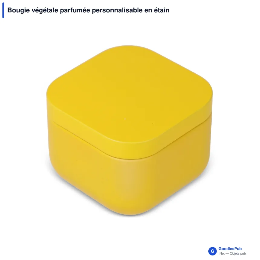 Bougie végétale parfumée personnalisable en étain recyclé avec logo - Ananda - Image 4