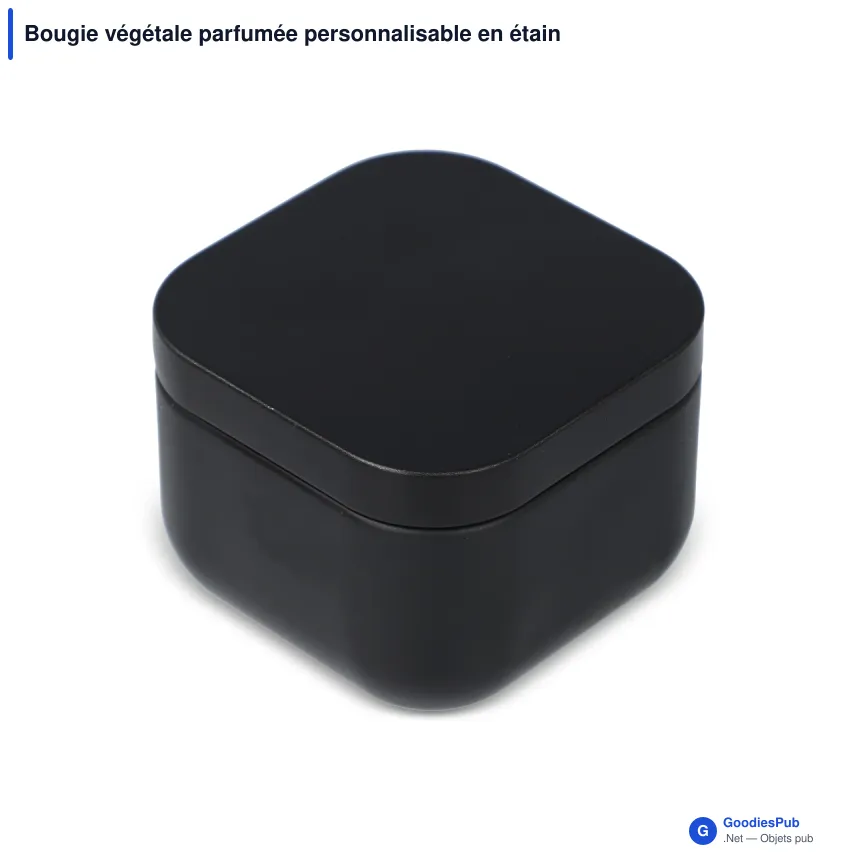Bougie végétale parfumée personnalisable en étain recyclé avec logo - Ananda - Image 5