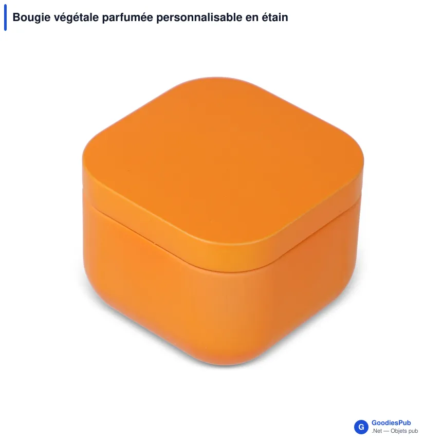Bougie végétale parfumée personnalisable en étain recyclé avec logo - Ananda - Image 9