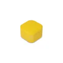 Variante Jaune - Bougie végétale parfumée personnalisable en étain recyclé avec logo - Ananda