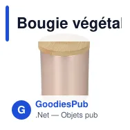 Bougie végétale parfumée personnalisable en pot d'aluminium recyclé avec logo - Bhakti - Miniature 2