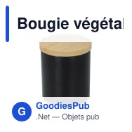 Bougie végétale parfumée personnalisable en pot d'aluminium recyclé avec logo - Bhakti - Miniature 3