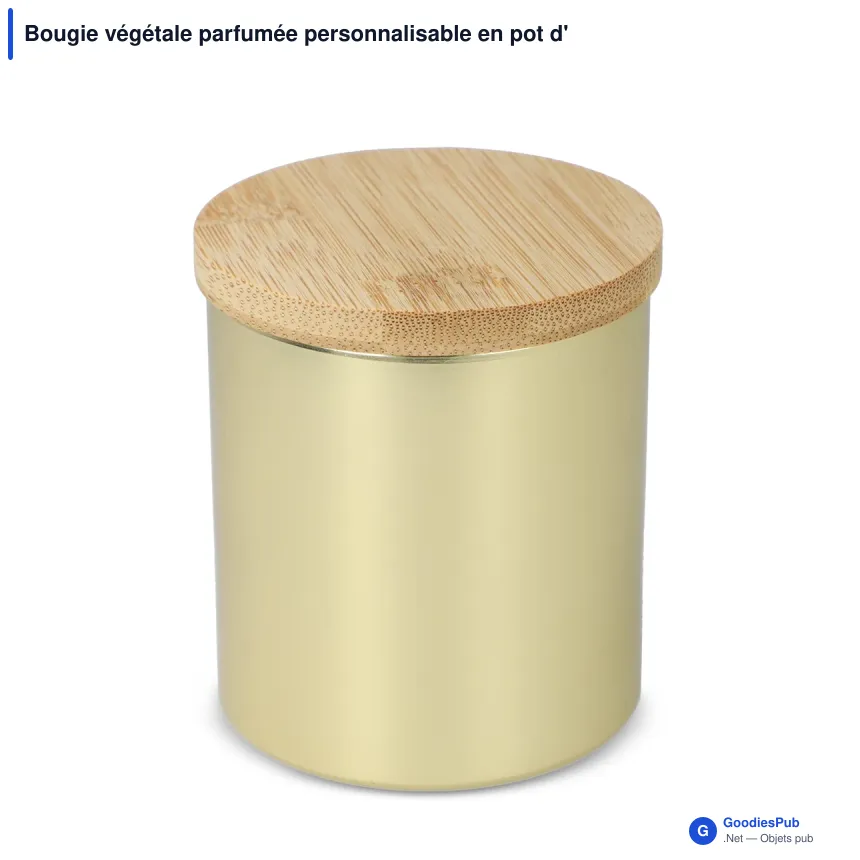 Bougie végétale parfumée personnalisable en pot d'aluminium recyclé avec logo - Bhakti - Image 4