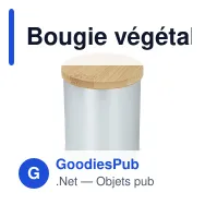 Bougie végétale parfumée personnalisable en pot d'aluminium recyclé avec logo - Bhakti - Miniature 5