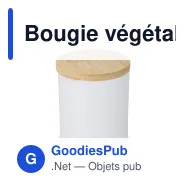 Bougie végétale parfumée personnalisable en pot d'aluminium recyclé avec logo - Bhakti - Miniature 6