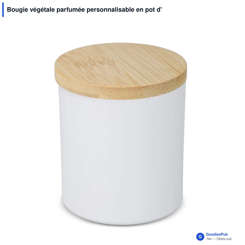 Bougie végétale parfumée personnalisable en pot d'aluminium recyclé avec logo - Bhakti - Image 6