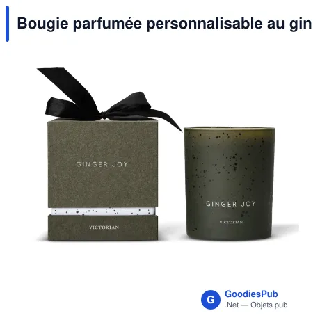 Bougie parfumée personnalisable au gingembre en cire de soja avec logo - Victorian