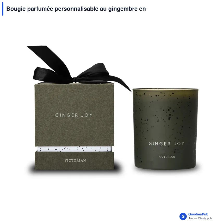 Bougie parfumée personnalisable au gingembre en cire de soja avec logo - Victorian - Image 2