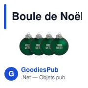 Boule de Noël personnalisable en verre - Lot de 4 - Made in Europeavec logo - Miniature 1