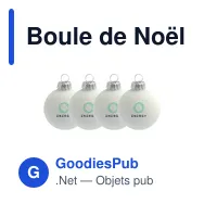 Boule de Noël personnalisable en verre - Lot de 4 - Made in Europeavec logo - Miniature 11