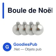 Boule de Noël personnalisable en verre - Lot de 4 - Made in Europeavec logo - Miniature 3
