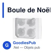 Boule de Noël personnalisable en verre - Lot de 4 - Made in Europeavec logo - Miniature 7