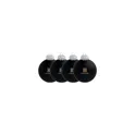 Variante noir - Boule de Noël personnalisable en verre - Lot de 4 - Made in Europeavec logo