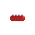 Variante rouge - Boule de Noël personnalisable en verre - Lot de 4 - Made in Europeavec logo