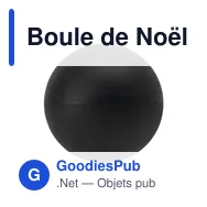 Boule de Noël personnalisable en plastique recyclé - Logo inclus - Miniature 1