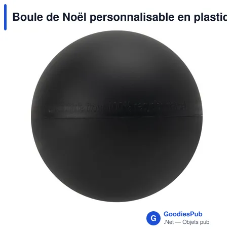 Boule de Noël personnalisable en plastique recyclé - Logo inclus