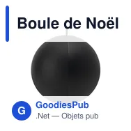 Boule de Noël personnalisable en plastique recyclé - Logo inclus - Miniature 2