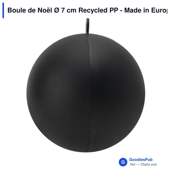 Boule de Noël personnalisable en plastique recyclé - Logo inclus - Image 2