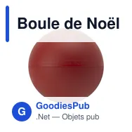 Boule de Noël personnalisable en plastique recyclé - Logo inclus - Miniature 11