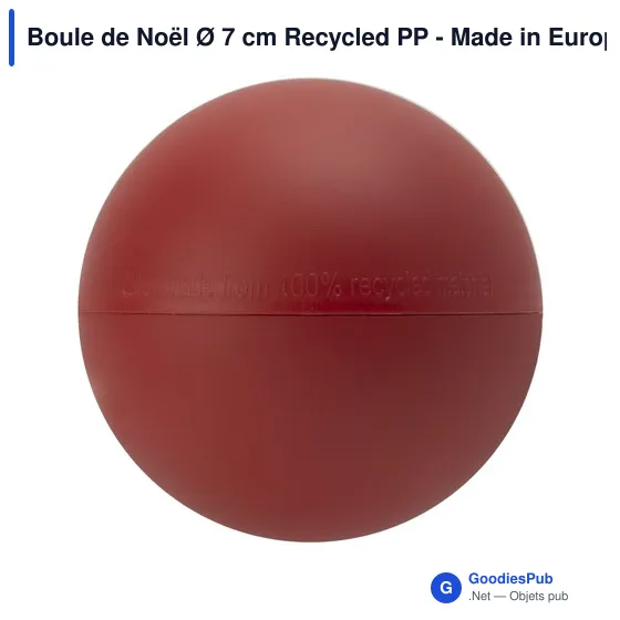 Boule de Noël personnalisable en plastique recyclé - Logo inclus - Image 11