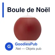 Boule de Noël personnalisable en plastique recyclé - Logo inclus - Miniature 12