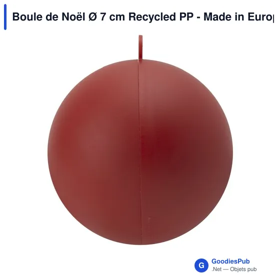 Boule de Noël personnalisable en plastique recyclé - Logo inclus - Image 12