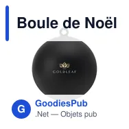 Boule de Noël personnalisable en plastique recyclé - Logo inclus - Miniature 3