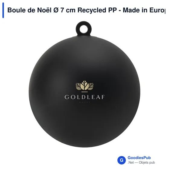 Boule de Noël personnalisable en plastique recyclé - Logo inclus - Image 3