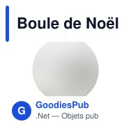 Boule de Noël personnalisable en plastique recyclé - Logo inclus - Miniature 4