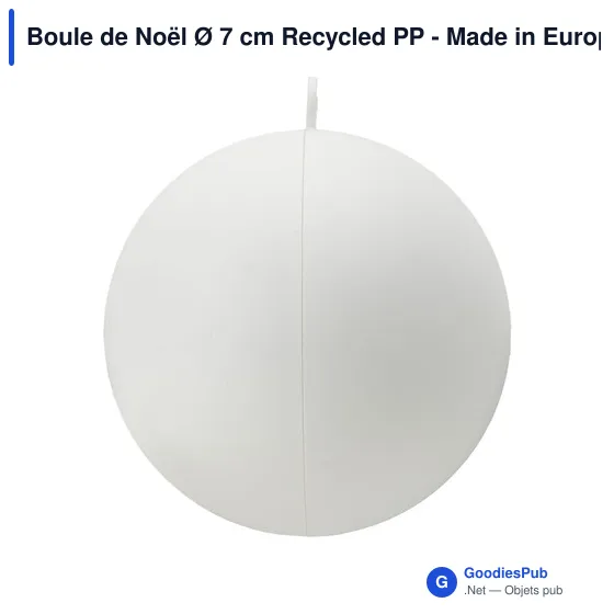 Boule de Noël personnalisable en plastique recyclé - Logo inclus - Image 4