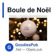 Boule de Noël personnalisable en plastique recyclé - Logo inclus - Miniature 5