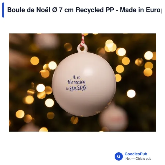 Boule de Noël personnalisable en plastique recyclé - Logo inclus - Image 5