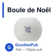 Boule de Noël personnalisable en plastique recyclé - Logo inclus - Miniature 6