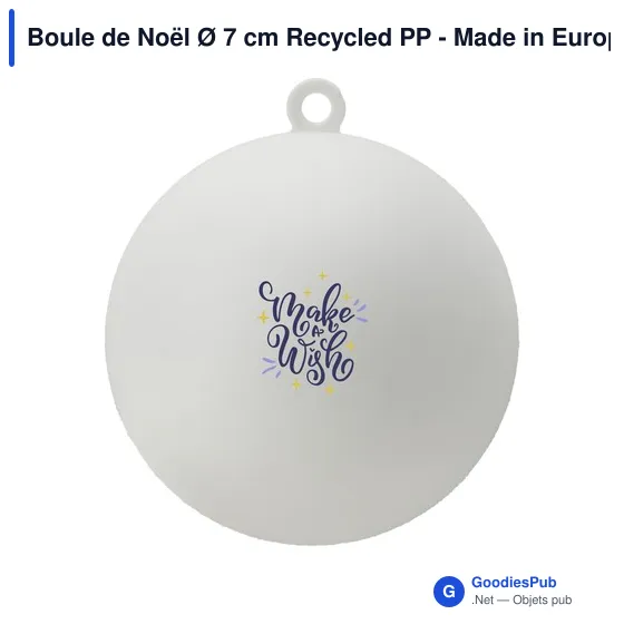 Boule de Noël personnalisable en plastique recyclé - Logo inclus - Image 6